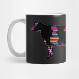 Serape Dairy Cow Silhouette  - NOT FOR RESALE WITHOUT PERMISSION Mug